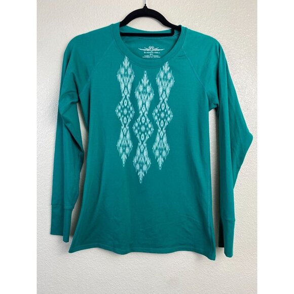 Snow Angel Base layer Sweater Women size 6 Green Holiday Long Sleeve Ski Outdoor - Picture 1 of 12